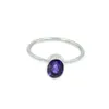 Naturlig Amethyst Cut Gemstone Ring 925 Sterling Sier Ringar Handgjorda Sier Smycken Leverantör