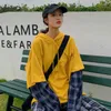 Deeptown Kawaii Hoodies Koreanische Stil Sweatshirt Frauen Frühling Mode Damen Baumwolle Langarm Top Streetwear Splice Hoody 210816