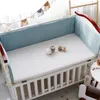 Bettwäsche-Sets aus Baumwolle, atmungsaktiv, für Babybetten, Stoßstangenpolster, Liner, Kinderbett-Set für Kinder, sichere Schutzgitter, Polsterung 200 cm
