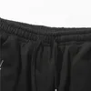 Bebovizi 힙합 불꽃 반바지 Harajuku Jogger 반바지 Streetwear Hiphop 의상 남성 Harem Short Sweatpant Black Beach