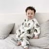 Printemps automne et hiver pyjamas pour enfants flanelle épaissir garçons filles vêtements de maison polaire bébé dormeurs 211130