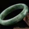 Bracciale rigido in giada naturale Gioielli in pietra Regalo di moda Braccialetti delicati Rotondo verde Donna Liscio Nuovi arrivi 5yy F2B