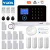 WIFI GSM Home Security Alarm System With Wireless Smoke Detector Sensor Burglar Anti Theft TUYA APP Remote Control Smart Kit