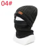 Vintermäns stickade hatt och fleece ull cap pullover cap scarf set