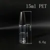 Bouteille à aiguille transparente en PET, avec compte-gouttes à pointe longue et fine, pour accessoires d'huile, liquide électronique, 10ML, 15ML