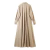 Kvinnor Klänningskjorta-Style Långärmad Plus Size Oversize Lång Klänning Elegant Femme Robe Ropa Mujer Vestidos 210709