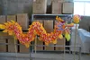 4m 4 studenti DRAGON DANCE Stage Wear Led luci tessuto di seta Spring Day ORIGINAL Chinese Folk Festival Apparel Prop Celebration Costume