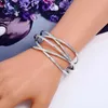 Lzhlq 2 Pieces of Cuff Bangles Women Bohemia Boho Fashion Bangles Indian Girls Bracelets & Bangles Female Cute Ladies Jewelry Q0719