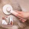 Newcat fornece escova de self-limpeza para gatos de cão remove undercoat Tangled Hair Massagens Partículas PET Pente melhora a circulação RRA9