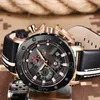 Lige Chronograph Mens Klockor Top Brand Fashion Luxury Quartz Watch Men Militär Vattentät Klocka Manlig Sport Armbandsur 210527