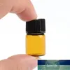 100 stks 3ml Mini Draagbare Hervulbare Lege Glasflessen Amber Color Aromatherapy Essence Oil Travel Cosmetics Container