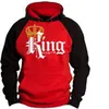 Drucken Brief King und Königin Paare Frühling Frauen Sweatshirt Streetwear Rot Schwarz Pacelwork Kleidung Pullover Hoodies Y200610