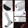 Sports Socks Unisex Electric Heated Warm Boot Feet Warmer USB Rechargable Battery Winter Outdoor Camping Ski Sport