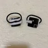 4.5x3.5cm Fashion zwart en wit acryl rubberen bands C hoofd touw haar ring haarspelden voor dames favoriete hoofdtooi sieraden accessoires VIP cadeau