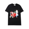 T-shirts 21SS Femmes T-shirts Dessin animé Imprimer T-shirts Lettre Impression Style décontracté Tops d'été Bonne qualité T-shirts pour femmes pour hommes Taille S-2XL