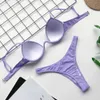 Bikini Summer Bandage Swimsuit Swimwear Mulheres Push Up Acolhed Sutiã Set Sólida Beach Wear Babini Brasileiro Brasil 210722