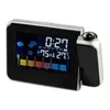 Timers Creative Fashion Lcd Electronic Clock Weather Forecast 8190 Projection Snooze Color Screen