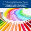 Ensemble de 180 crayons aquarelle, noyaux colorés de qualité supérieure avec des couleurs vives pour créer de magnifiques effets mélangés avec W C0220