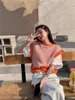 Gilet t-shirt femme tricoté automne lâche coréen extérieur gilet 210529