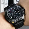 Zegarki Mężczyźni Luxury Marka Chronograph 45 Night Mission Series Pvd Czarny Steel Case V13317101B1X1 Quartz Stopwatch Mens Wath Nylon Pasek Sport