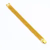 Biço de 12 mm Mesh Men Bracelet Chain 18K Amarelo Gold Classic Classic Fashion Jewelry Gift7155069