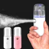 30 ml Mini-Nano-Nebelsprüher 718B, englischer Stil, 5 Farben, wiederaufladbar über USB, feuchtigkeitsspendender Gesichtsdampfer, Gesichtsdampfer, Luftbefeuchter, Nebelspray 0,5 A, DHL/FedEx