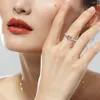 2020 Sparkling bone Heart Woman DIY Sterling Silver s For Jewelry Making Mother's Day Gift Ring