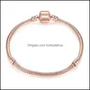 Gioielli Bracciali in oro rosa Donna Catena a forma di serpente Perline di fascino per Pandora Bracciale rigido Regalo per bambini Drop Delivery 2021 B0Ycg