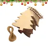 Kerstdecoraties 50 stks Houten Opknoping Plaque Tree Teken Xmas Home Party Decoratie