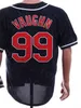 Man Cleveland Retro Baseball Ricky Vaughn Jersey 2018 Hall Of Fame Kenny Lofton Jim Thome Sydda skjortor Röd Vit Marinblå Grå