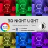 Gece Işıkları 3D Lamba Anime Mob Psikopo 100 Shigeo Figür Nightlight Çocuklar için Çocuk Yatak Odası Dekoratif Atmosfer Renkli Masa USB Hediye