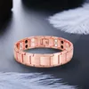 Link, ketting Wollet Sieraden Koper Magnetische Armband Bangle voor Mannen 2 Rij 5 in 1 Gezondheidszorg Healing Energy Shiny Pink Color