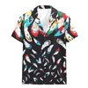 Men's T-Shirts Mens Vintage Ethnic Style Printing Loose Short Sleeve Stand Collar Casual Shirt Daily Wearing High Quality Off276T