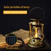 Bougie solaire Rechargeable, lumière de tente Portable rétro, lanterne à huile solaire, éclairage extérieur de Camping pour décoration de jardin 6491270