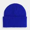 Herbst Winter Baumwolle Caps Hüte Warme Gestrickte Hip Hop Einfarbig Beanie Mode Zubehör Für Frauen Männer