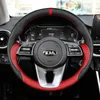 For Kia K3 sportage R K5 KX5 KX1 KX3 Protocar KX7 DIY custom carbon fiber leather hand-sewn car steering wheel cover