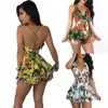 Горячая продажа сексуальных женщин летние цветочные комбинезоны с высокой талией летняя пляжная одежда клуба клуба Bodycon Tompsuit T200527