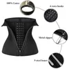 Latex Waist Trainer Corsetto Cerniera Cincher Dimagrante Pancia Cintura Tummy Trimmer Shaper Donna Controllo Guaina Cintura Cinturino Ganci neri 211218