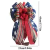 Decorative Flowers & Wreaths Fourth Of July Wreath Rustic Memorial Day Patriotic USA For Front Door Window Decoration