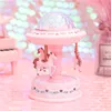 Creative Star Projection Lamp European Carousel Flash Music Box Eight-Tone Box Christmas Children's Day Birthday Present Wholesale Wind-Toys