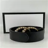 .Luxury designer bälte varmt nytt svart högkvalitativt modebälte guldspänne män och kvinnor bälten + bälte box g