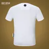 PP Fashion Men039s Designer slim fit Tshirt Summer rhine Short Sleeve Round Neck shirt tee Skulls Print Tops Streetwear c2961279