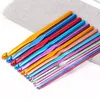 Multicolour Metal Aluminium Crochet Hook Stick Kit Needles Set Weave Craft Garn Stitches Needle Stitch Dh8862