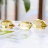 10Pcs Handmade Polished Citrine Quartz Double Terminated Point Carved Healing Reiki 6 Sided Natural Yellow Crystal Gemstone Prism Specimen