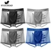 Calcinha Mens Ice Silk Boxer Underwear Homens Malha Boxers Respirável Sexy BoxersHorts Homem Sólido Cabeceiro Confortável 4xL 210310