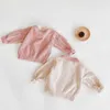 秋の赤ちゃんセーター幼児子供セーターニットマルチカラーコートシャツオールマッチカーディガン210702