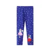 Saltando metros meninas leggings calças com bordado de fadas para outono primavera skinny infantil lápis crianças desgaste calças 211021