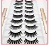 Pestañas magnetic lash false eyelashes set fake lash 2 liquid eyeliner +a tweezer 3D magnet faux cils reusable no glue 15 sets a lot eyelash extensions