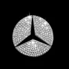 Koło kierownicze Bling Crystal Emblem błyszcząca akcesoria wnętrza naklejka naklejka do Mercedesa Benz All Car A B C E GLC CLA GLK GLS268E