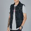 Plus Größe 8XL 7XL 6XL männer Denim Westen Ärmellose Cowboy Jacken Tank Top Mantel Chubby Männer Weste Gilet Chalecos para Hombre